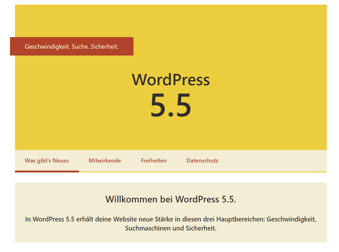 Wordpress 5.5 Release